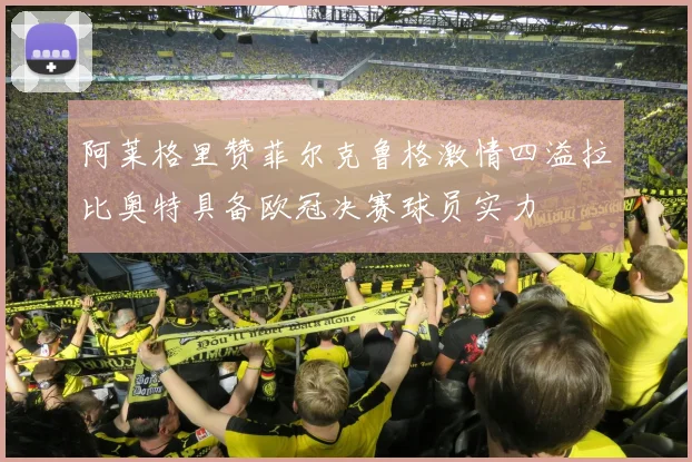 阿莱格里赞菲尔克鲁格激情四溢拉比奥特具备欧冠决赛球员实力